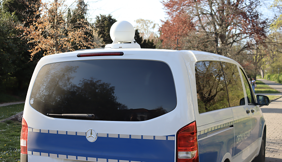 Fahrzeug des Ordnungsamts der Stadt Nordhausen mit mobilem Lautsprecher-/Sirenensystem  (Foto: Stadtverwaltung Nordhausen)