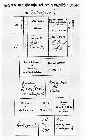 Geburtsregister (Foto: H.Kneffel)