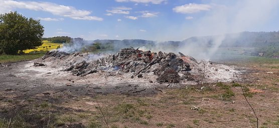 abgebranntes Osterfeuer in Osterorde (Foto: privat)
