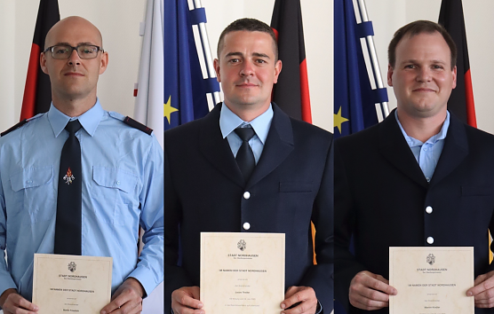 Martin Friedrich, Lucas Theiler und Marvin Kindler  (Foto: Stadtverwaltung Nordhausen)