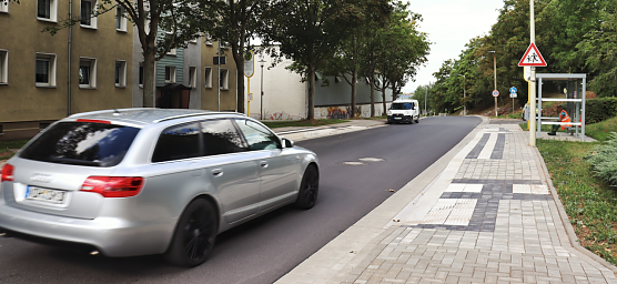 Der Verkehr in der Sangerh&auml;user Stra&szlig;e kann wieder rollen (Foto: Stadtverwaltung Nordhausen)