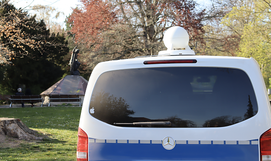 Mobiles Lautsprecher-/Sirenensystem auf einem Fahrzeug des st&auml;dtischen Ordnungsamts (Foto: Stadtverwaltung Nordhausen)