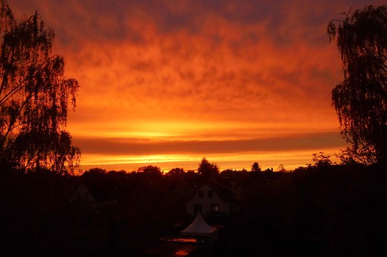 Sonnenuntergang in Nordhausen-Nord beobachtet (Foto: B.Thielbeer)