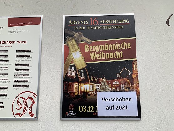 Keine Kompromisse. Die Bergmännische Weihnacht wird um Ein Jahr verschoben! (Foto: oas) Keine Kompromisse. Die Bergmännische Weihnacht wird um Ein Jahr verschoben! (Foto: oas)