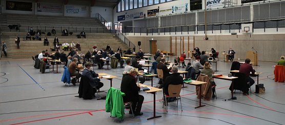 Live-Ticker aus der Wiedigsburghalle (Foto: agl) Live-Ticker aus der Wiedigsburghalle (Foto: agl)