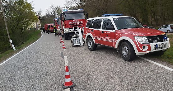 Unfall am Kyffhäuser (Foto: Feuerwehr Bad Frankenhausen/Silvio Dietzel) Unfall am Kyffhäuser (Foto: Feuerwehr Bad Frankenhausen/Silvio Dietzel)