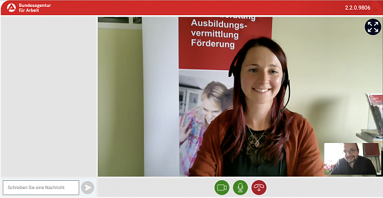 Berufsberaterin Dana Wolff im digitalen Gespr&auml;ch mit der nnz (Foto: agl)