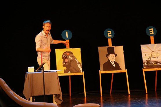 Spontan mit im Zelt: Yann Yuro, Vizeweltmeister unter den "Mentalisten" (Foto: agl)