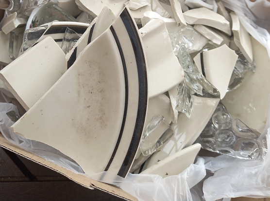 Vom Wegesrand aufgesammelte Scherben (Foto: privat) Vom Wegesrand aufgesammelte Scherben (Foto: privat)