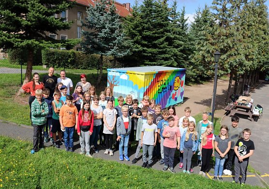 Die ehemalige 4. Klassenstufe der Grundschule Bleicherode hat in dieser Woche eine besonderes Projekt umgesetzt  (Foto: Pressestelle Landratsamt Nordhausen)