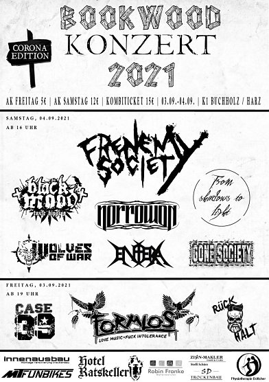 Das "Bookwood" bringt am Wochenende zehn Bands auf die Bühne (Foto: Metal Foundation Südharz) Das "Bookwood" bringt am Wochenende zehn Bands auf die Bühne (Foto: Metal Foundation Südharz)