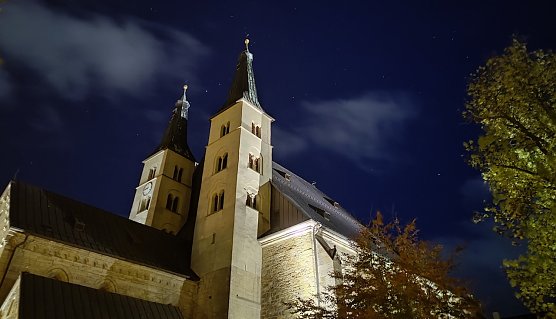 Nordhausens Dom in n&auml;chtlicher Ruhe (Foto: P.Blei)