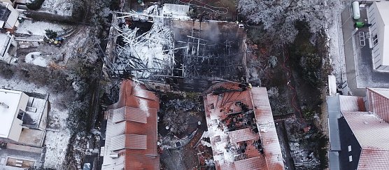 Luftbilder vom Brandort in der Nordh&auml;user Altstadt (Foto: Silvio Dietzel)
