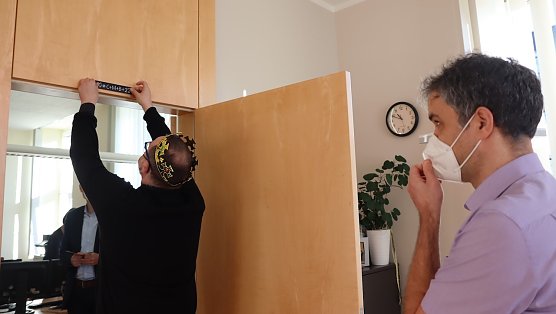 Pfarrer Riechelmann und Oberb&uuml;rgermeister Buchmann (Foto: Stadtverwaltung Nordhausen)