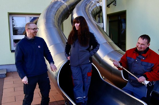 Mit social media hinter die Kulissen blicken: "Jobbloggerin" Franziska Strupf schaut in dieser Woche Alexander Liebram (links) und Matthias Kieper &uuml;ber die Schulter (Foto: agl)