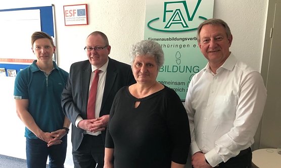 v.l.: Marcel Matzschke, Thorsten Schwarz, Doris Schumann, Mario Melle (Foto: FAV) v.l.: Marcel Matzschke, Thorsten Schwarz, Doris Schumann, Mario Melle (Foto: FAV)