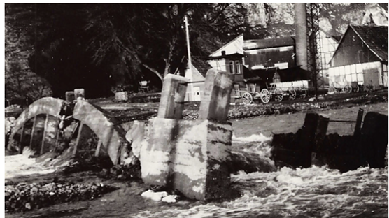 Vor hundert Jahren wurde eine alte Beerebr&uuml;cke bei einem Hochwasser zerst&ouml;rt (Foto: Tim Sch&auml;fer)