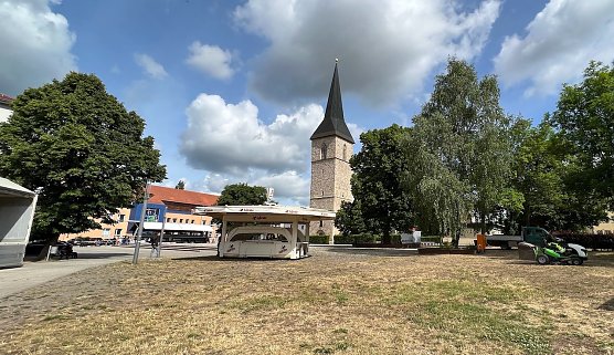 Auf dem Petersberg wird gerade die Bühne errichtet (Foto: Stadtverwaltung Nordhausen) Auf dem Petersberg wird gerade die Bühne errichtet (Foto: Stadtverwaltung Nordhausen)