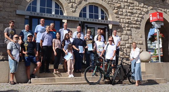 Die fleißigsten Stadtradler Nordhausens (Foto: Stadtverwaltung Nordhausen) Die fleißigsten Stadtradler Nordhausens (Foto: Stadtverwaltung Nordhausen)