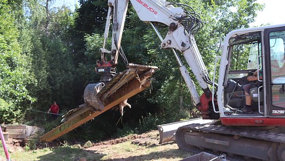 Abriss Br&uuml;cke Herreder Bach (Foto: Stadtverwaltung Nordhausen)