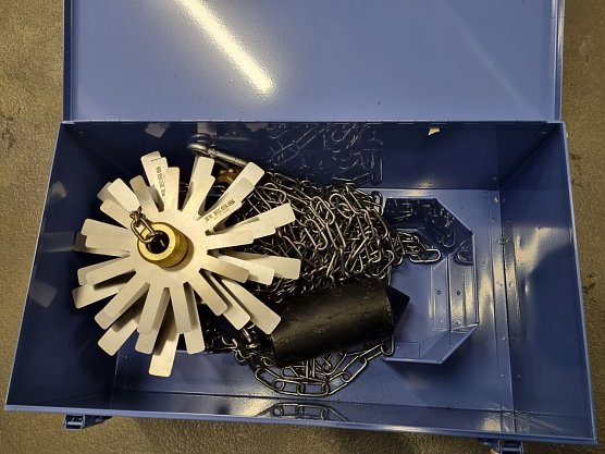 Das Schornsteinbrandkehrgerät im Detail (Foto: Förderverein der Feuerwehr Heringen) Das Schornsteinbrandkehrgerät im Detail (Foto: Förderverein der Feuerwehr Heringen)