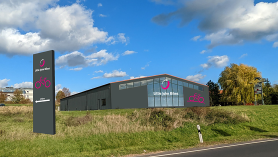 K&uuml;nftiger Blick auf die Halle (Foto: Little John Bikes GmbH)