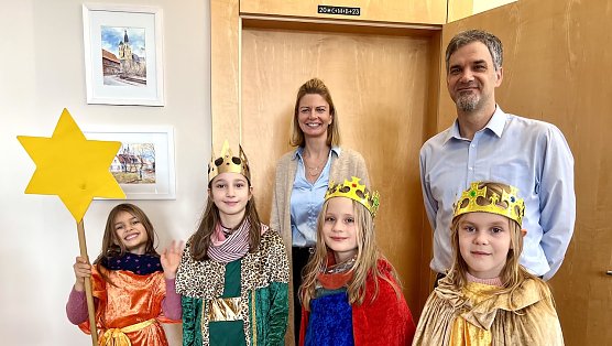 Die Sternsinger besuchten das Rathaus (Foto: Stadtverwaltung Nordhausen)