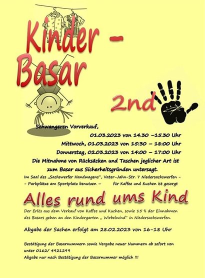 Kindersachenbasar in Niedersachswerfen (Foto: Basarteam Niedersachswerfen)