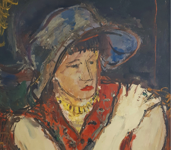 Friedrich G. Einhoff: Frau im roten Kleid (Foto: R&uuml;diger Sundermann)