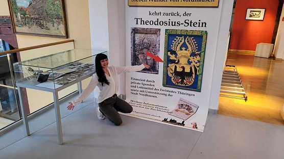 Wissenschaftliche Volontärin Jessica-Sophie Müller in der Vereinsecke (Foto: Stadt Nordhausen) Wissenschaftliche Volontärin Jessica-Sophie Müller in der Vereinsecke (Foto: Stadt Nordhausen)