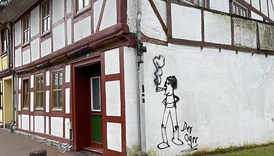 Schmiererei in Ellrich (Foto: Polizei)