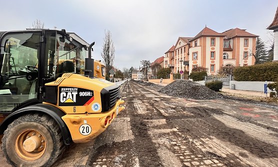 So pr&auml;sentiert sich derzeit die Riemannstra&szlig;e (Foto: Stadtverwaltung Nordhausen)