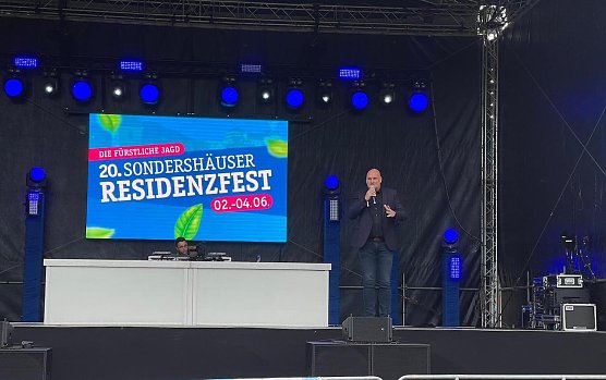 B&uuml;rgermeister der Stadt Sondershausen bei der Er&ouml;ffnung des 20. Residenzfestes in Sondershausen (Foto: J. Skara)