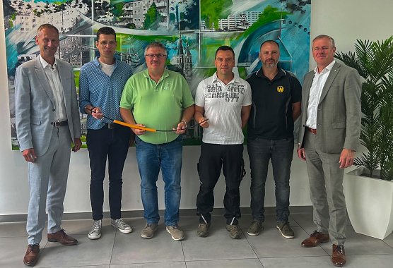 v.l. Sven D&ouml;rmann, Stephan Pein, Michael Ose, Thomas Schuller, Florian Howorka, Steffel Loup (Foto: WBG S&uuml;dharz)