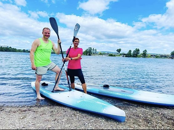 Vereinsgr&uuml;nder und Trainer: die Sportlehrer Christoph Keil und Susanne Ritscher (Foto: SUP Piraten Nordhausen)