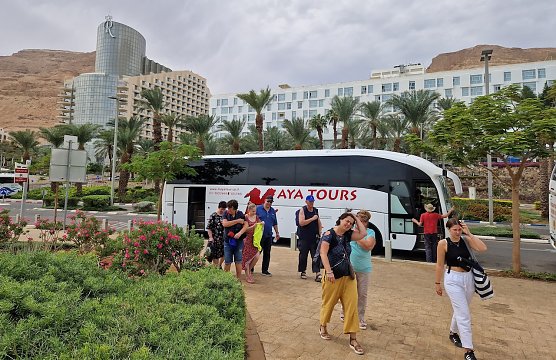 Die Reisegruppe in Ein Bokek (Foto: H.Meinhold)