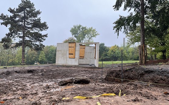 Bauarbeiten auf dem Ehrenfriedhof (Foto: Stadtverwaltung Nordhausen)