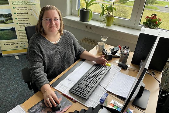 Dana Kober an ihrer neuen Arbeitsstelle (Foto: RAG)