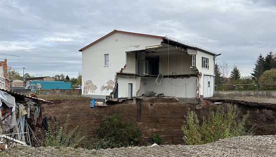 Erdfall in Salza (Foto: Stadtverwaltung Nordhausen)