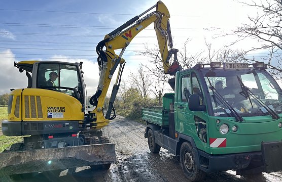 Bauarbeiten am Salza-Weg (Foto: Stadtverwaltung Nordhausen)
