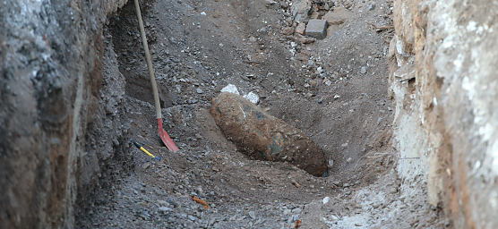 Bombenfund in der Rothenburgstraße (Foto: S. Dietzel) Bombenfund in der Rothenburgstraße (Foto: S. Dietzel)