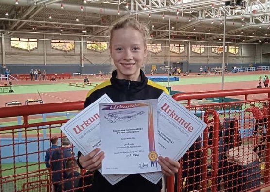 Lea Festa strahlt über drei Siege unterm Hallendach (Foto: K.Rotter) Lea Festa strahlt über drei Siege unterm Hallendach (Foto: K.Rotter)