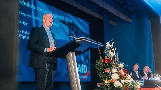 Prophet bei seiner Bewerbungsrede (Foto: privat)