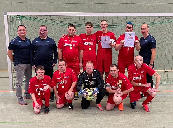 Erfolgreiche Kicker der Lebenshilfe (Foto: Nordth&uuml;ringer Lebenshilfe)