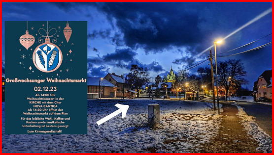 Großwechsungen freut sich am Samstag auf den Weihnachtsmarkt im Ort (Foto: Loris Fiedler) Großwechsungen freut sich am Samstag auf den Weihnachtsmarkt im Ort (Foto: Loris Fiedler)