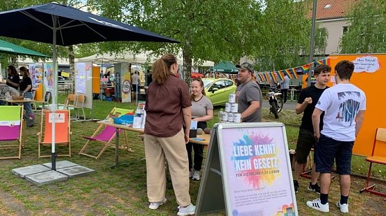 Infostand des KiJuPas am Tag der offenen T&uuml;r HS Nordhausen (Foto: KiJuPa)