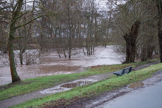 Hochwasser im Nordh&auml;user Stadtpark (Foto: Nicole Schulz)