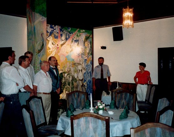 Das fertige Bildnis im restaurierten Ratskeller (Foto: Heidelore Kneffel) Das fertige Bildnis im restaurierten Ratskeller (Foto: Heidelore Kneffel)