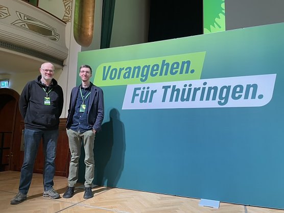 Zwei Nordhäuser für die Grüne Landesliste: Rüdiger Neitzke und Pascal Leibrandt (Foto: R. Neitzke) Zwei Nordhäuser für die Grüne Landesliste: Rüdiger Neitzke und Pascal Leibrandt (Foto: R. Neitzke)