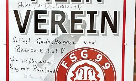 Beschmierte Tafel (Foto: privat)